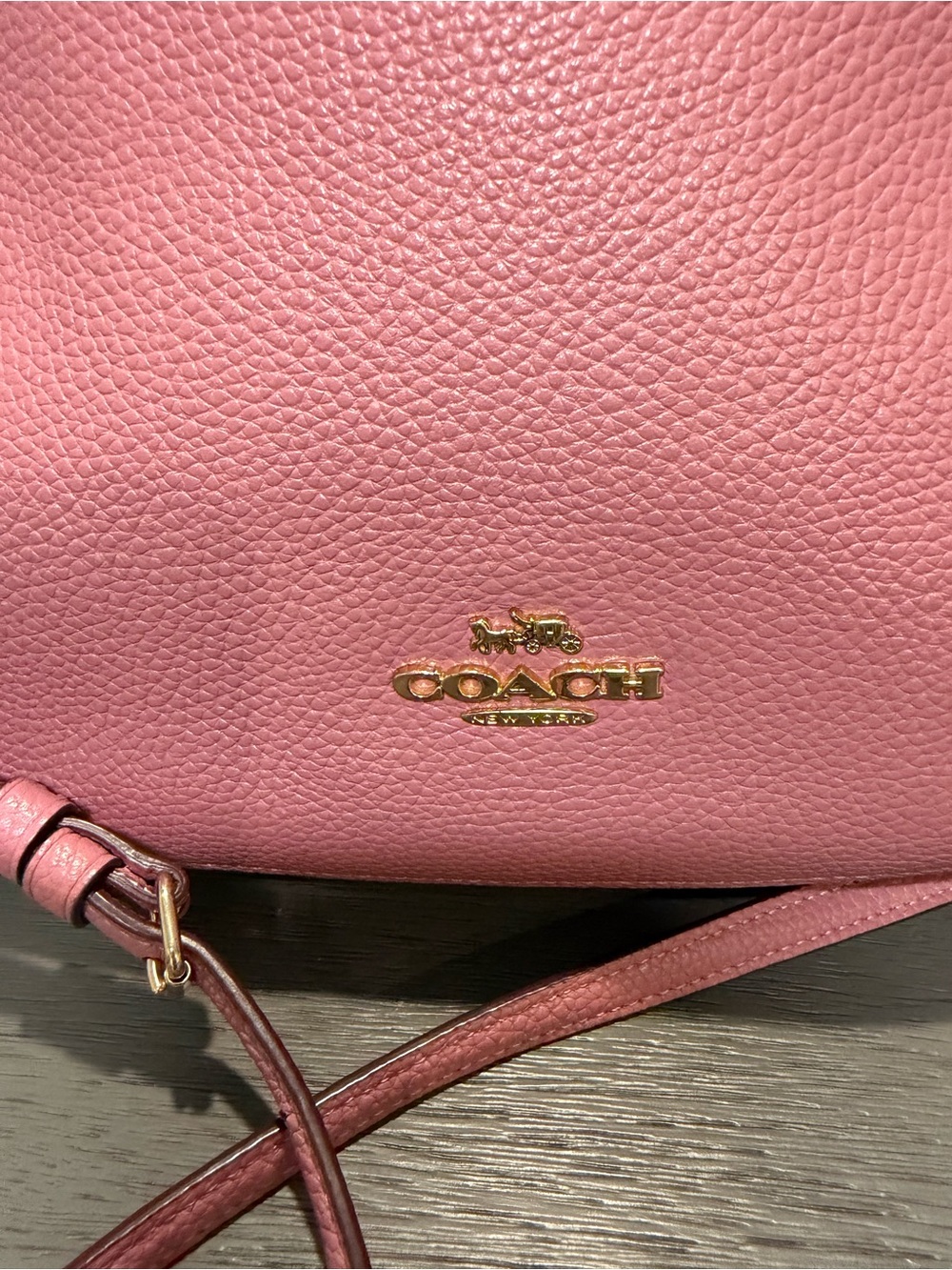 Coach Chelsea Pebbled Leather Shoulder Bag Shadow Pink D1892-56819 - Picture 2 of 16